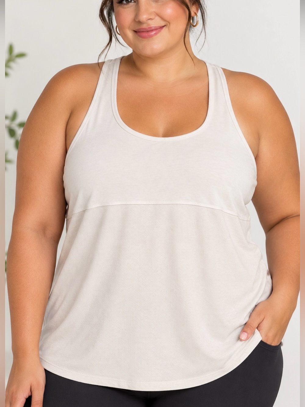 Fabletics Women’s White Racerback Tank Top Size Large